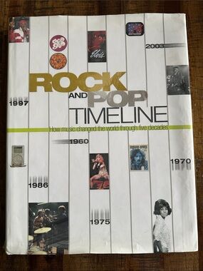 Rock and Pop Timeline Hardcover Book - White